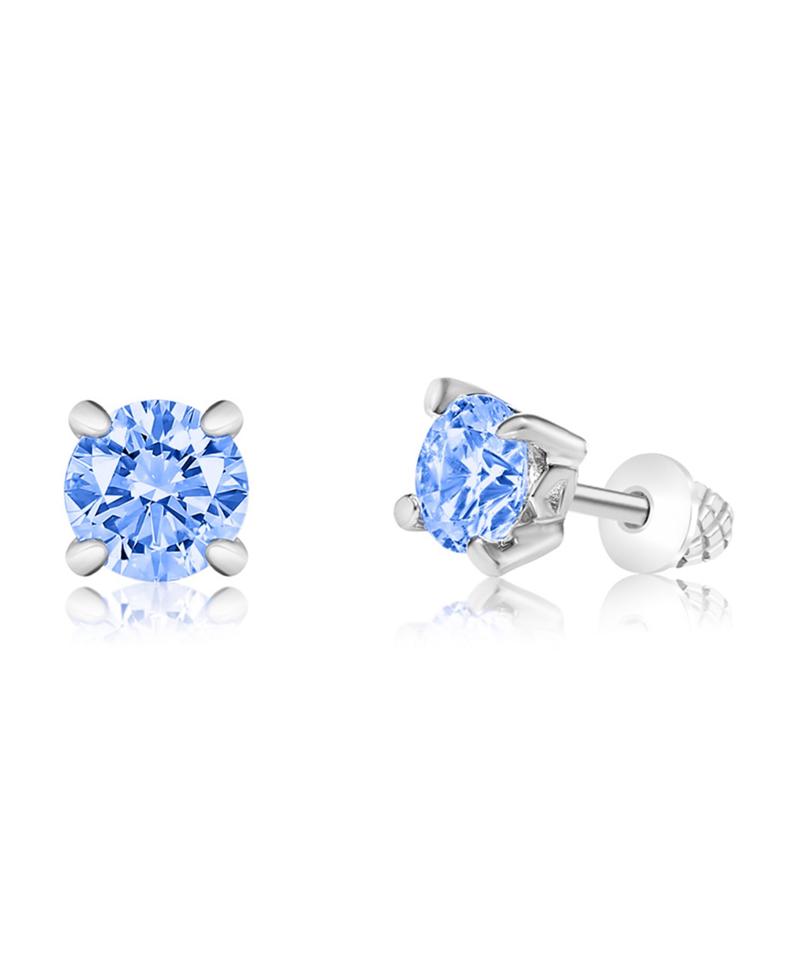 Серьги Chanteur Crystal White Gold Palladium Plating Screwstud для девочек