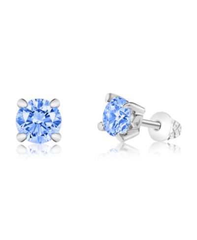 Серьги Chanteur Crystal White Gold Palladium Plating Screwstud для девочек