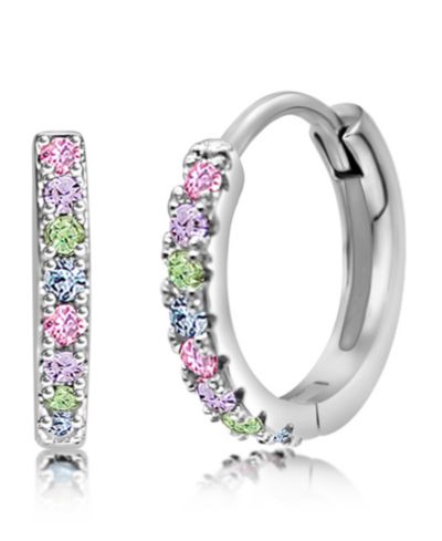 Серьги-кольца Chanteur Girl Round Multi-color CZ