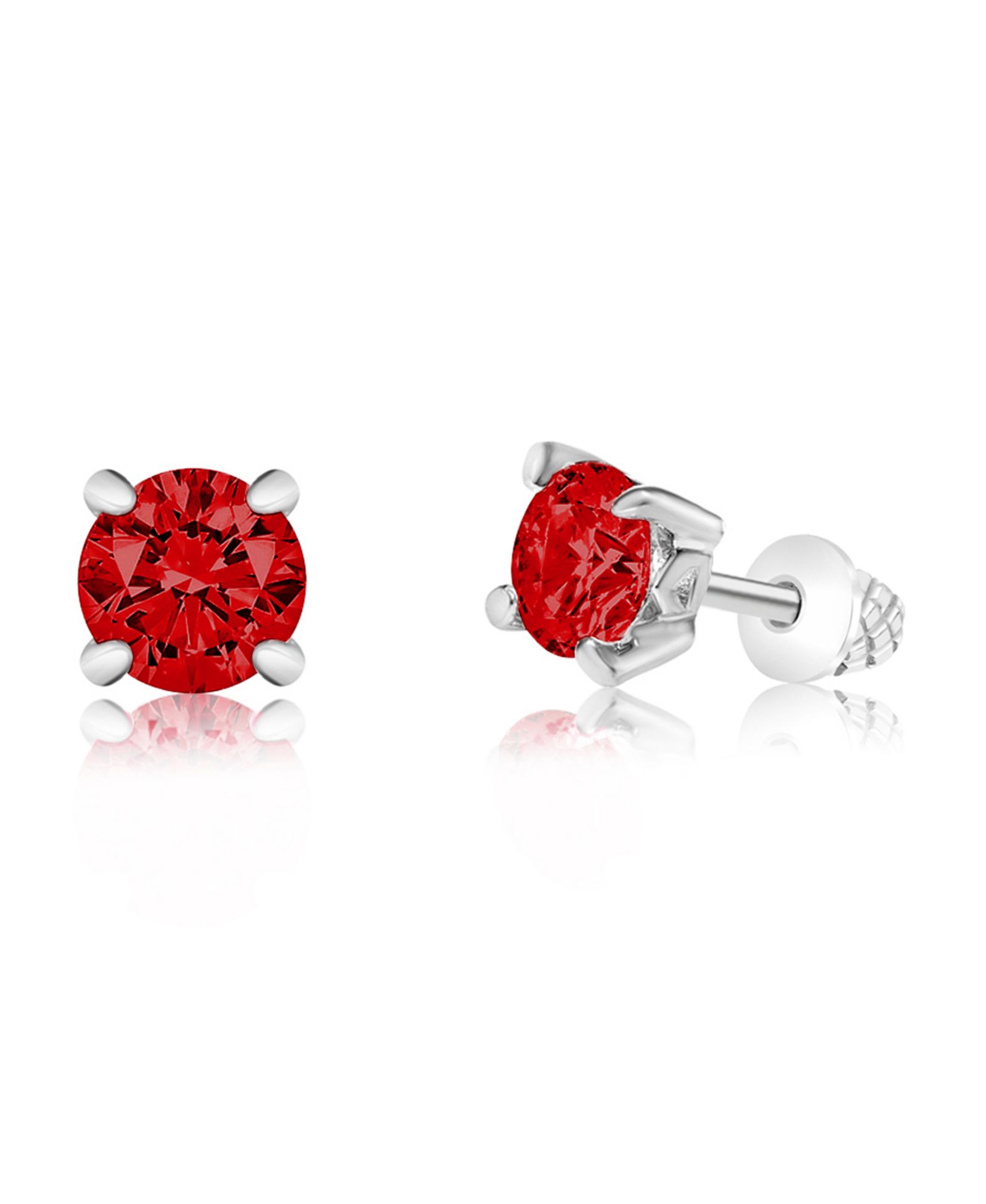 Chanteur Детские серьги-гвоздики January Crystal White Gold Palladium Plating