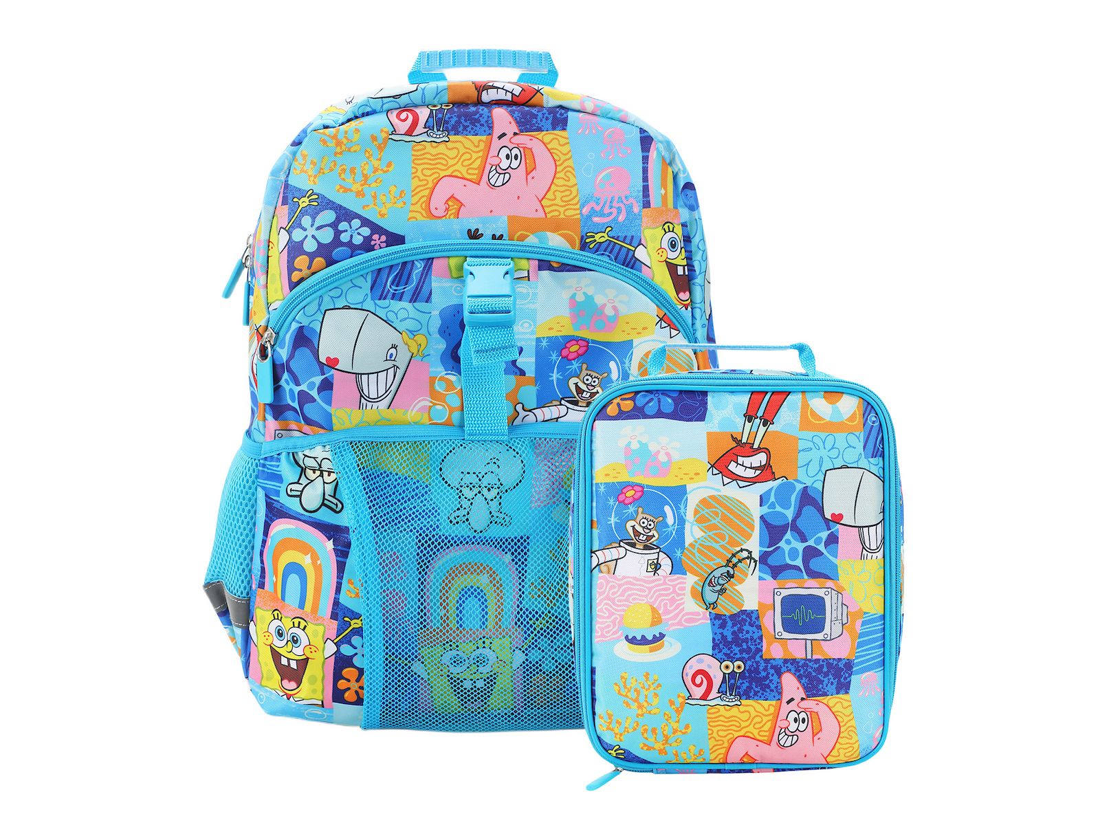 SpongeBob SquarePants 2-Piece 16" Premium Backpack and Lunch Kit Set for boys