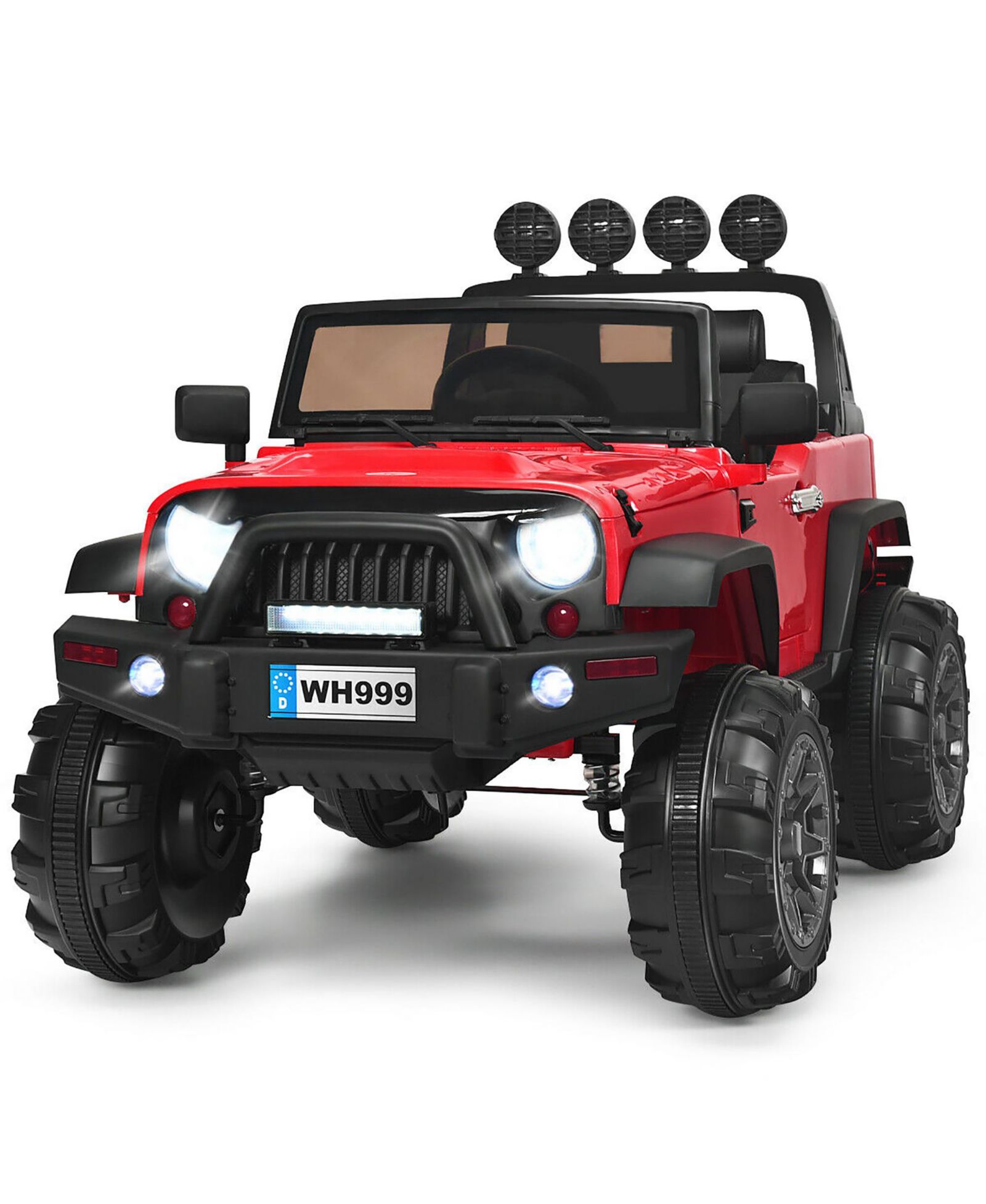 Детская машинка-грузовик на радиоуправлении 12V с LED Lights и музыкой