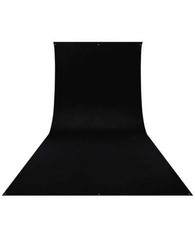 Westcott 9x20 Feet Wrinkle Resistant Cotton Background, Rich Black