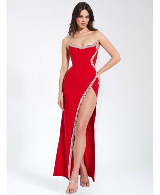 Женское вечернее платье Miss Circle Xoana Red с разрезом