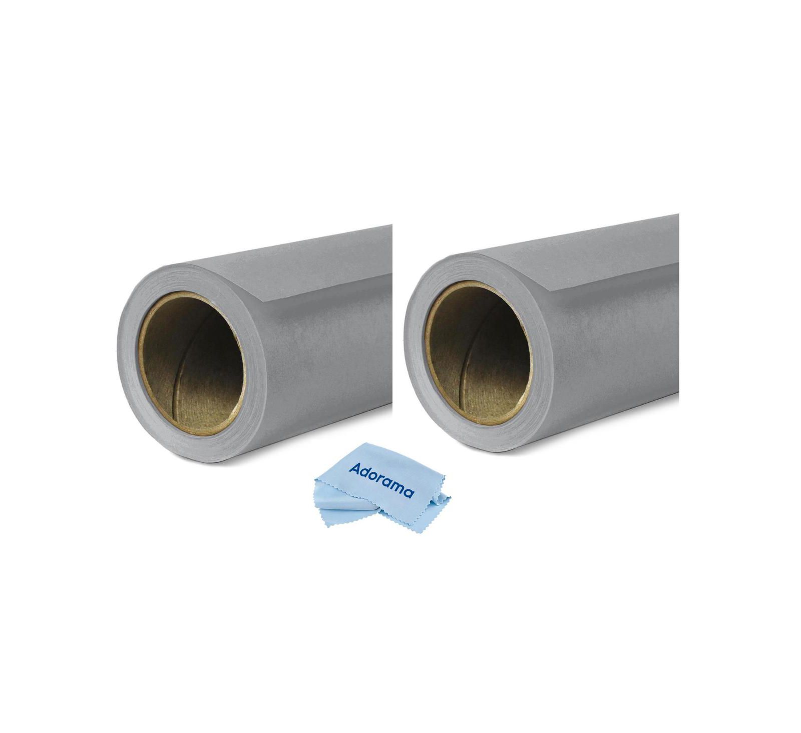 Savage Widetone Seamless Background Paper, 86" x 36' - Fashion Gray, 2-Pack