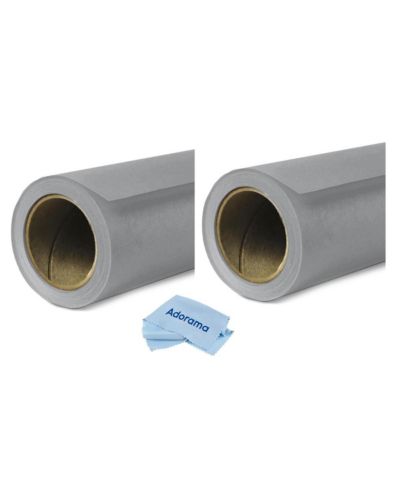 Savage Фоновый бумажный рулон Widetone Seamless 86" wide x 36' Fashion Gray #56 с салфеткой из микрофибры