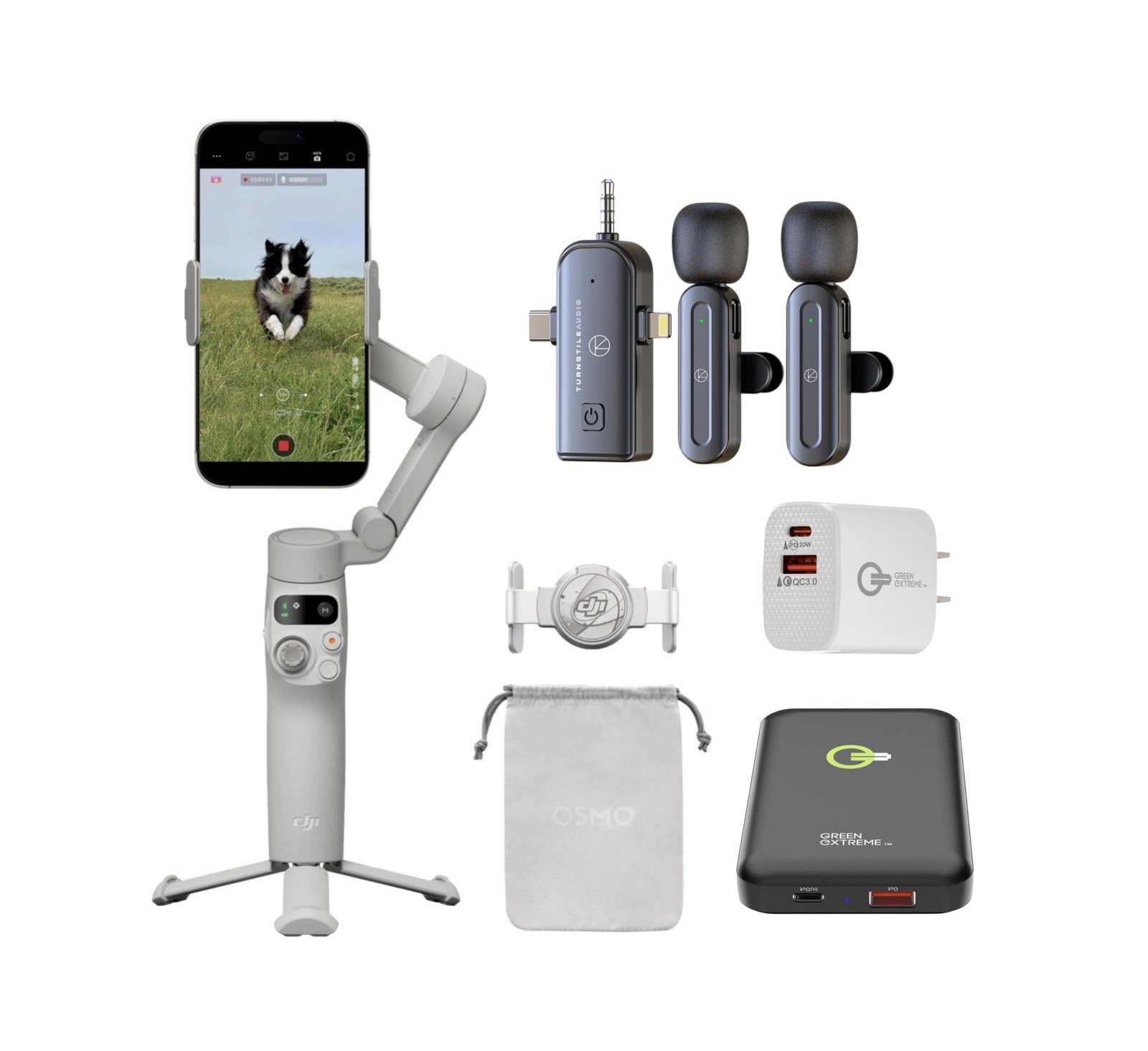 DJI Osmo Mobile 7 стабилизатор для iPhone, Android, со встроенным штативом, 3-осевой подвес, ActiveTrack 7.0, ShotGuides, 10 часов работы, зарядка телефона+