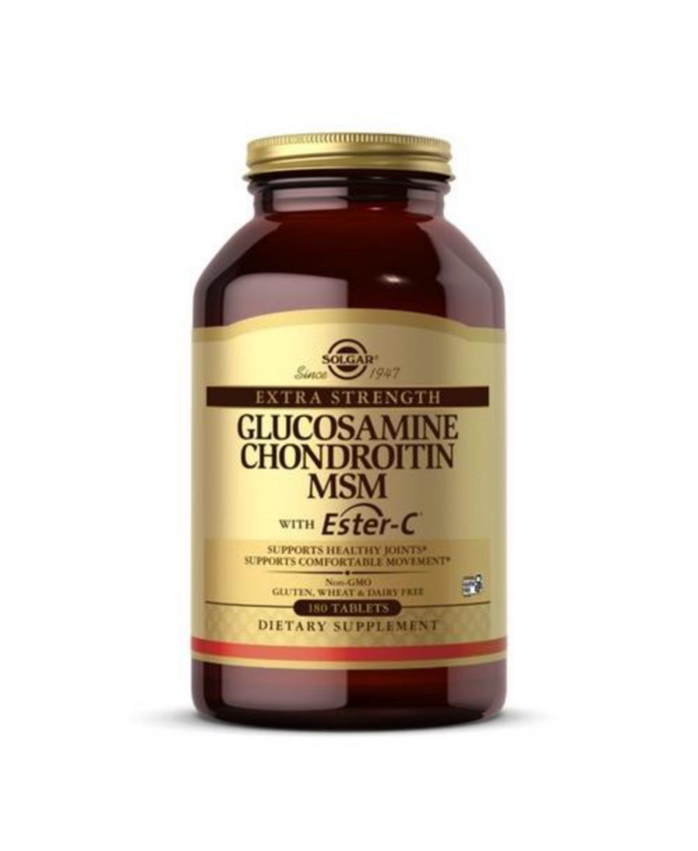 Solgar Extra Strength Glucosamine Chondroitin MSM с Ester-C, 180 таблеток