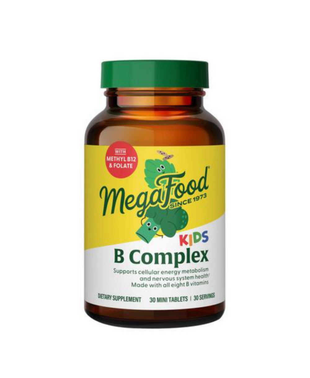 MegaFood витамины группы B для детей, B6, метилкобаламин B12, фолат и биотин, 30 мини-таблеток