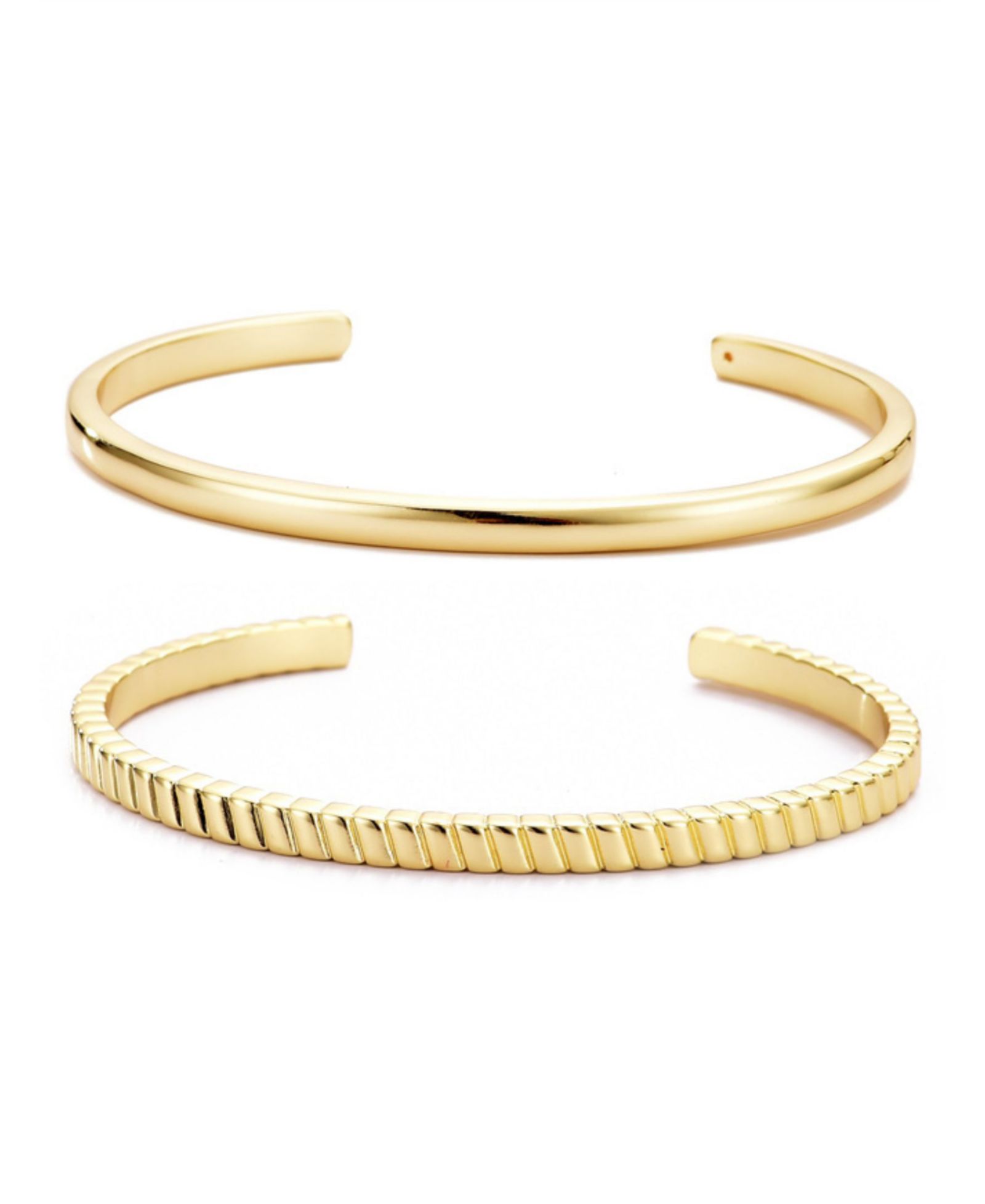 ADORNIA Gold Cuffs Bracelet Set