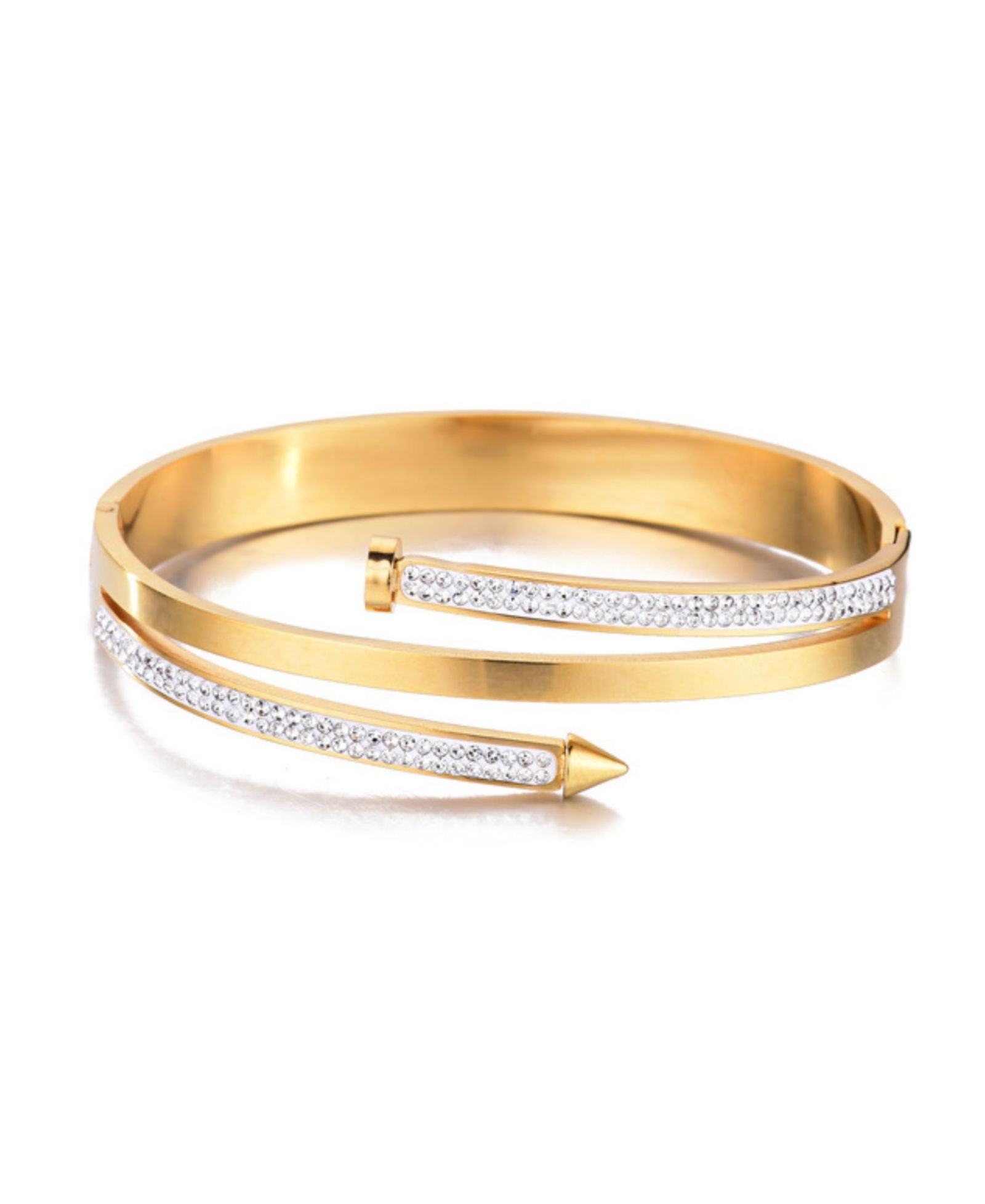 Браслет ADORNIA Tarnish Resistant Gold Chunky Nail Bangle