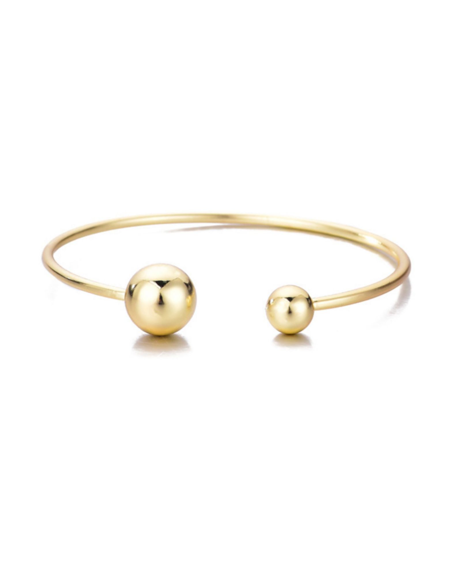 ADORNIA Gold Spheres Cuff Bracelet