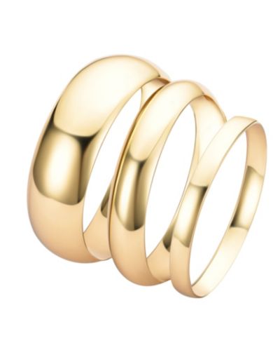 ADORNIA Gold 3-Bangle Set