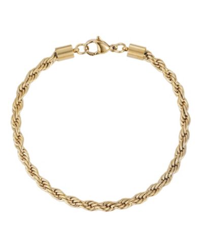 ADORNIA Tarnish Resistant Gold Rope Chain Bracelet