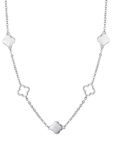 Ожерелье ADORNIA Silver Clover Station