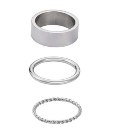 Набор сережек ADORNIA Tarnish Resistant Silver Ring Set