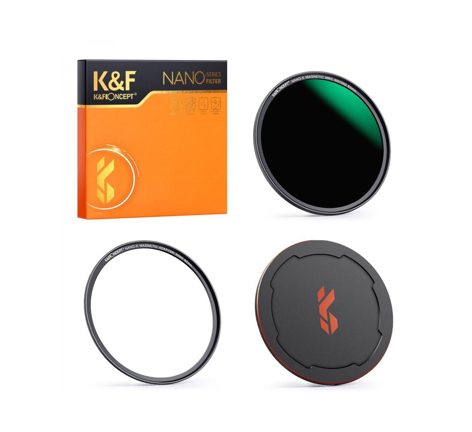 KandF Concept KF Concept 62mm Nano-X Neutral Density ND1000 3.0 10-Stop Magnetic Filter