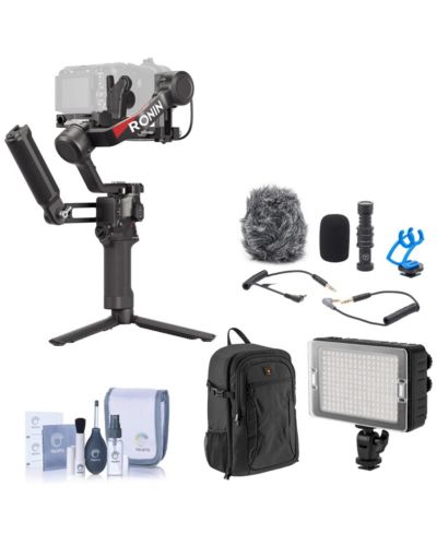 Комплект DJI RS 4 Combo с LED-светом, микрофоном и рюкзаком