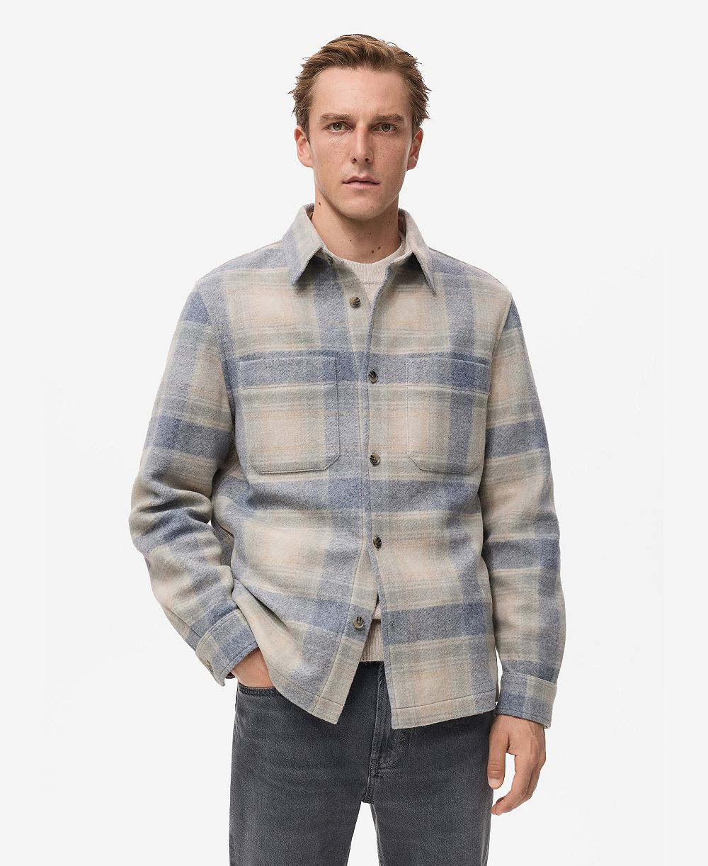 Рубашка Mango Men's Check Flannel Overshirt