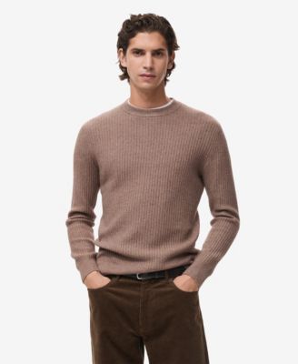 Mango Men's Knitted Ribbed Sweater