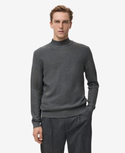 Mango Men's Structured Perkins-Neck Sweater