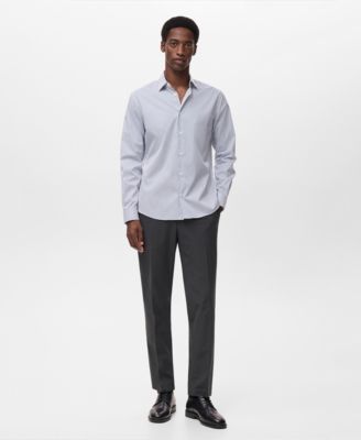 Мужская рубашка Mango Striped Cotton Regular-Fit