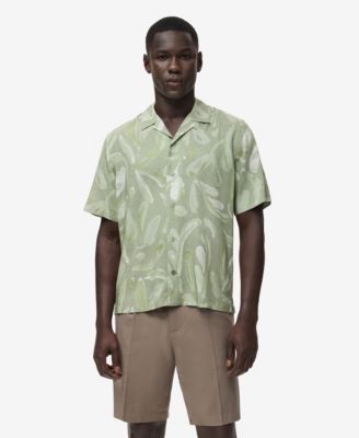 Мужская рубашка Mango Fluid Relaxed-Fit Printed