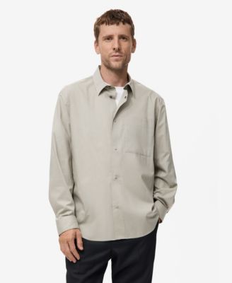 Мужская хлопковая рубашка Mango Relaxed-Fit