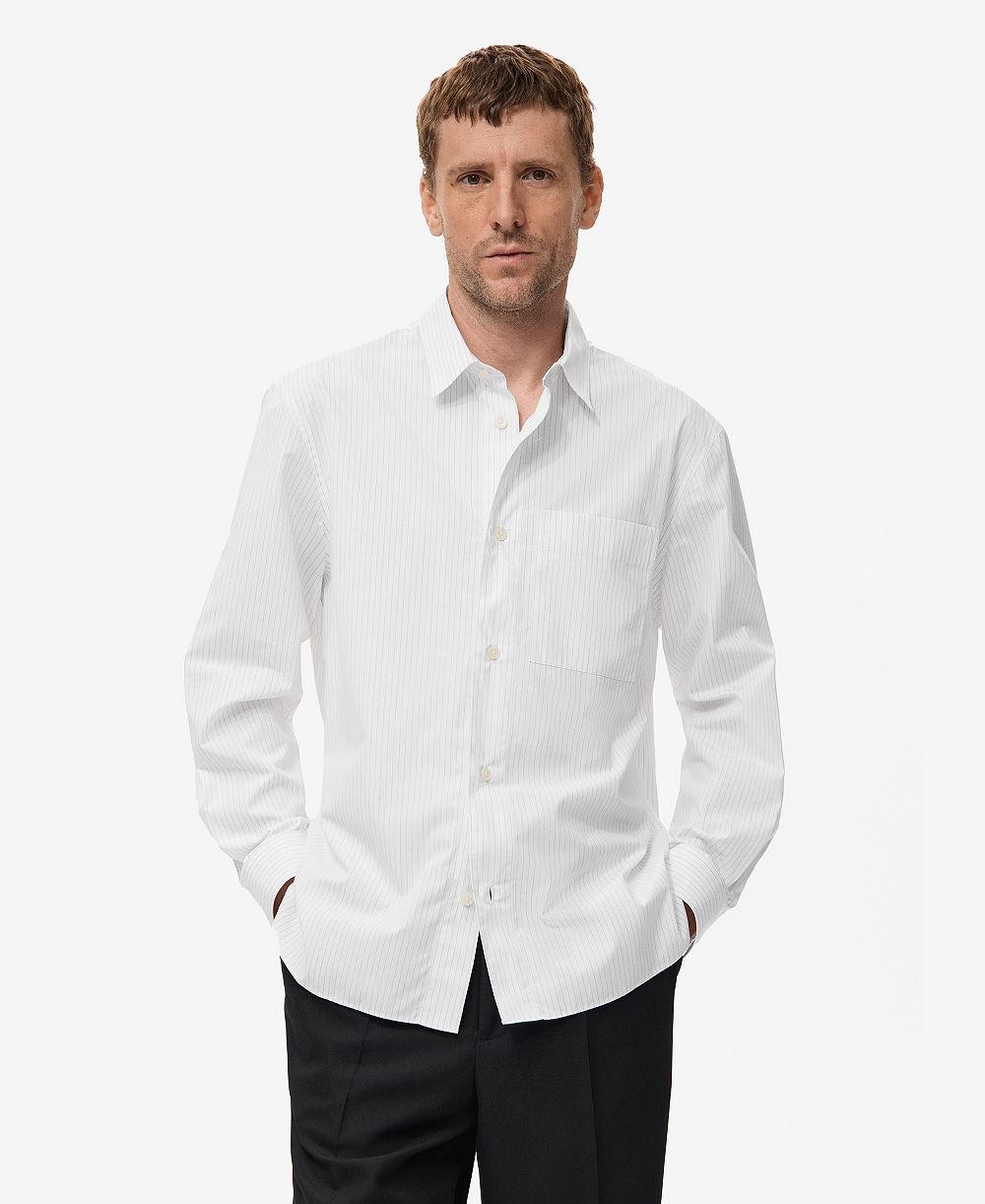 Mango Men's Cotton Striped Relaxed-Fit Shirt