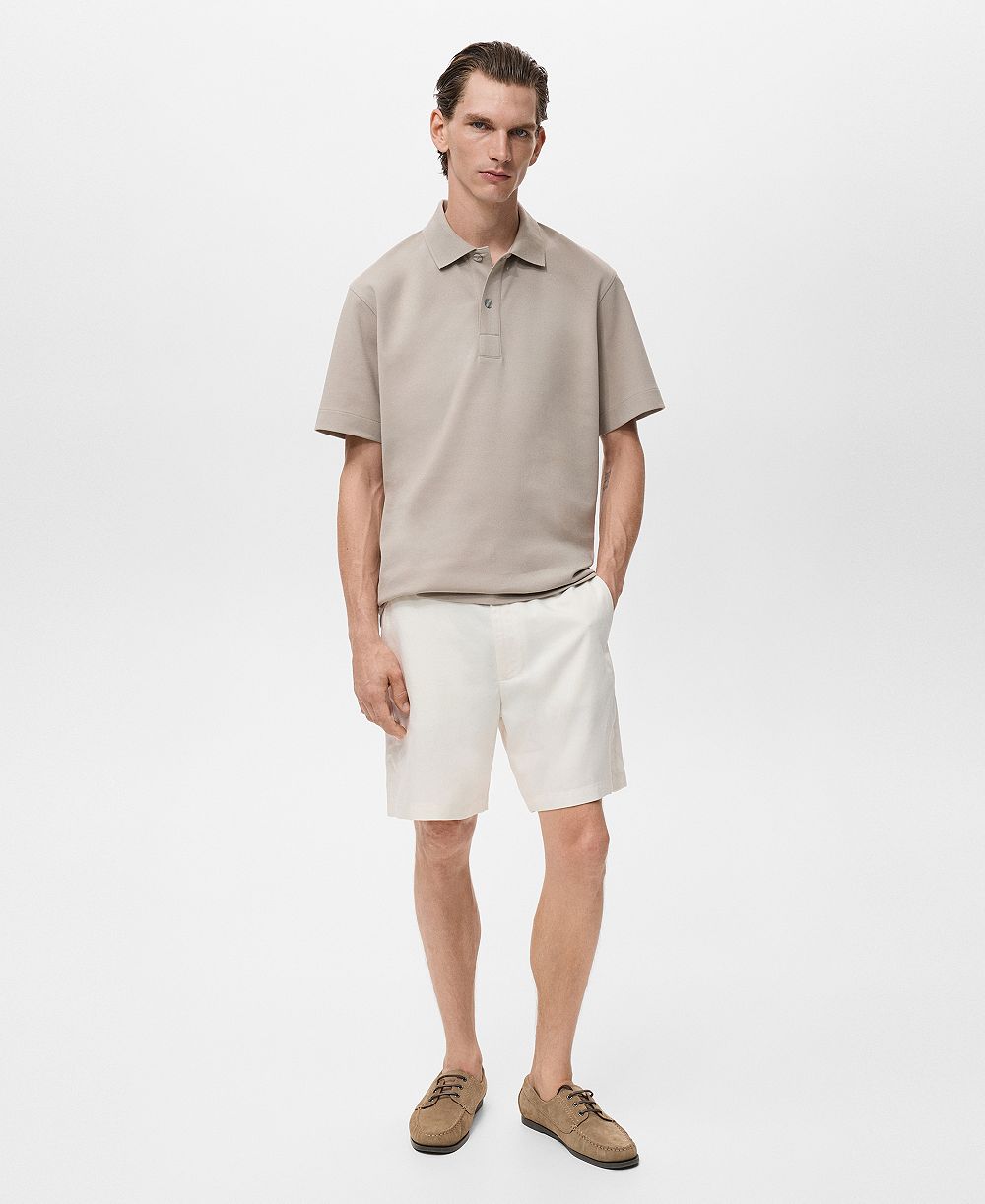 Mango Men's Relaxed-Fit Cotton Polo Shirt