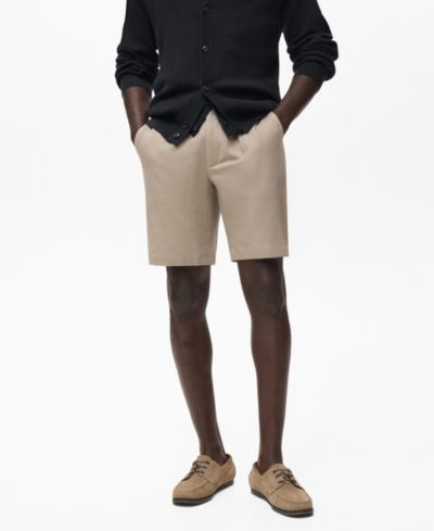 Мужские бермудские шорты Mango Linen-Cotton Blend 9.29"