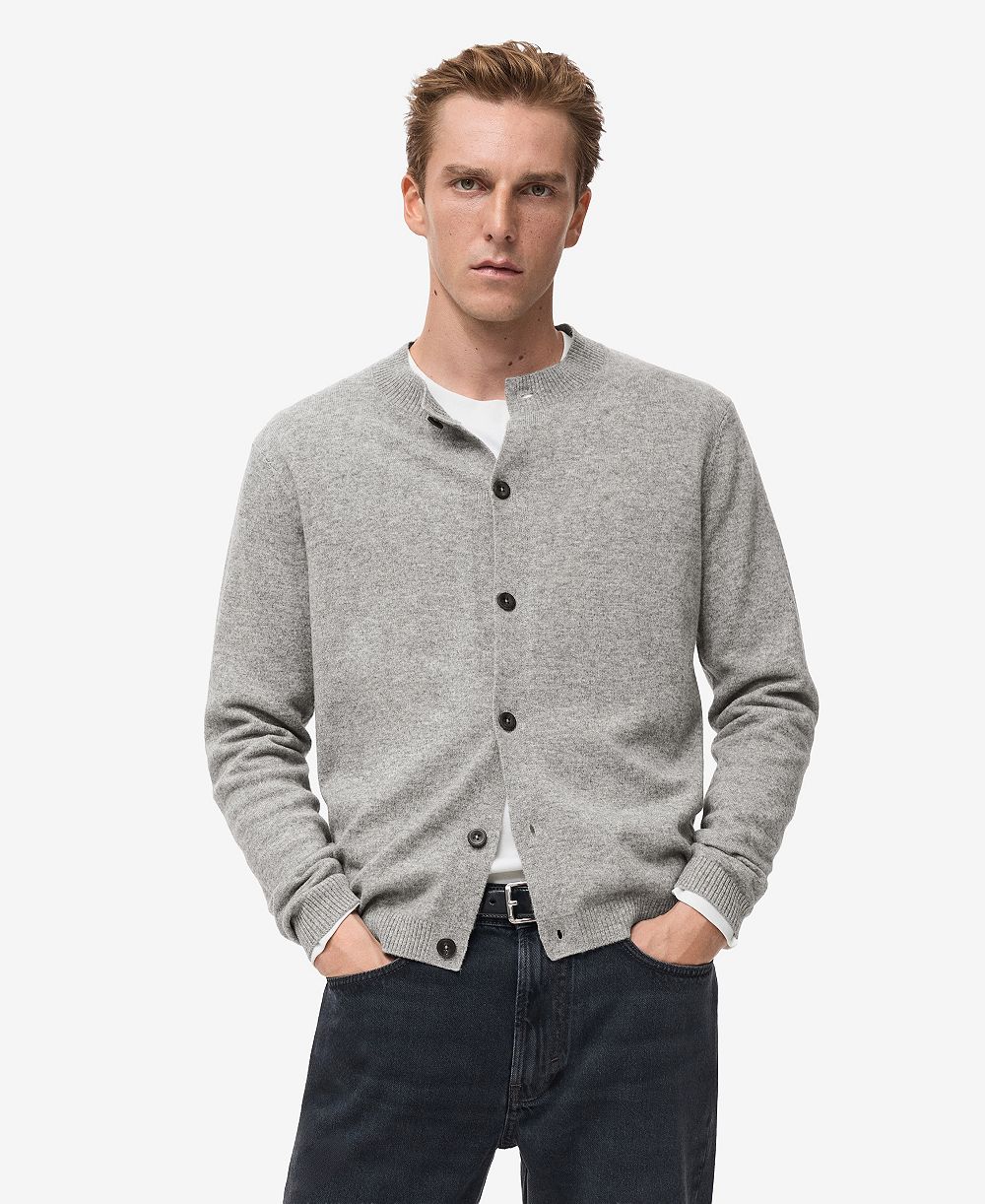 Mango Men's Extra-Fine Wool Buttons Cardigan Sweater