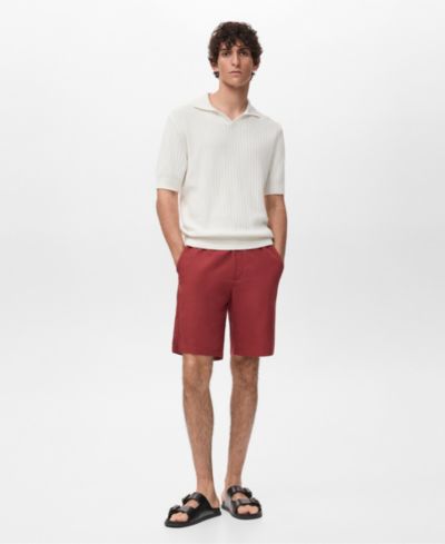 Mango Men's Cotton Knitted Polo Shirt