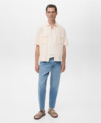 Mango Men's Regular-Fit Cotton Pocket Shirt