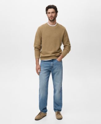 Mango Men's Cotton Knitted Sweater