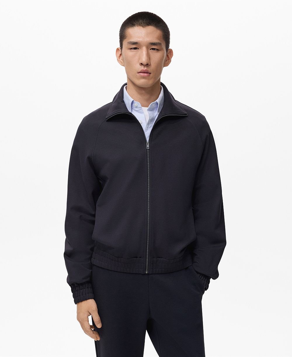 Mango Men's Regular-Fit Zip-Up Sweatshirt