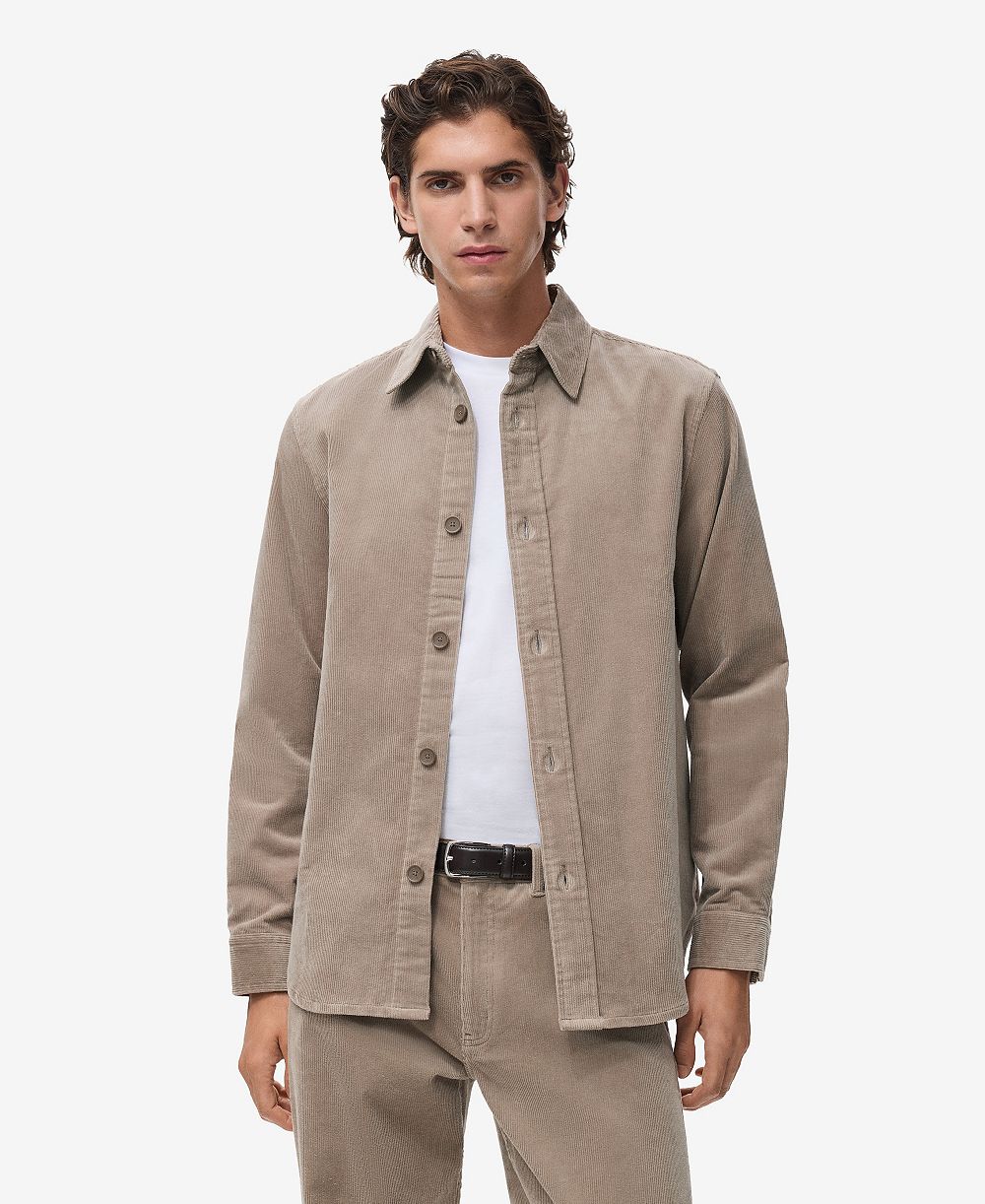 Mango Men's Corduroy Cotton Overshirt