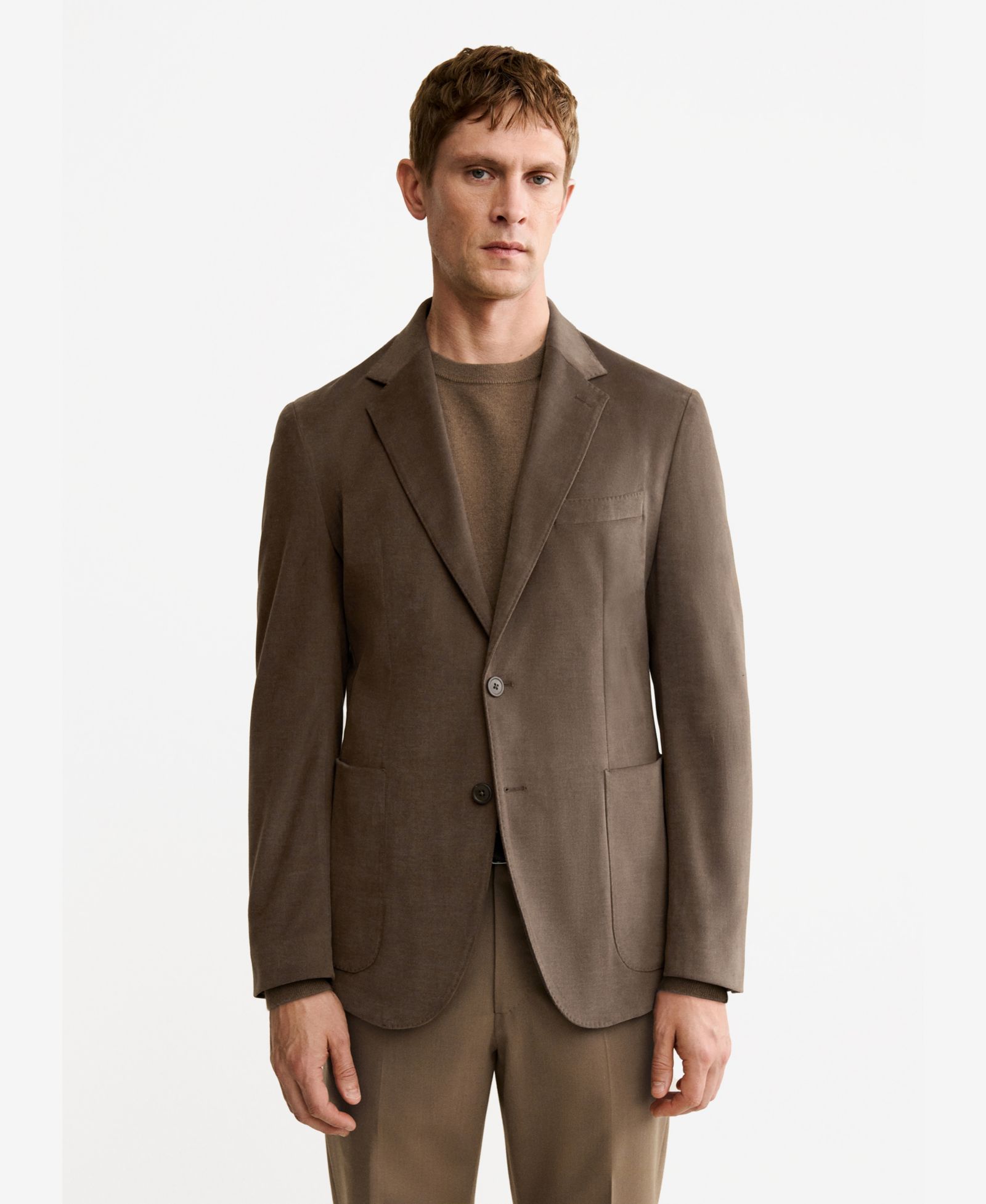 Mango Men's Structured Slim Fit Cotton Blazer