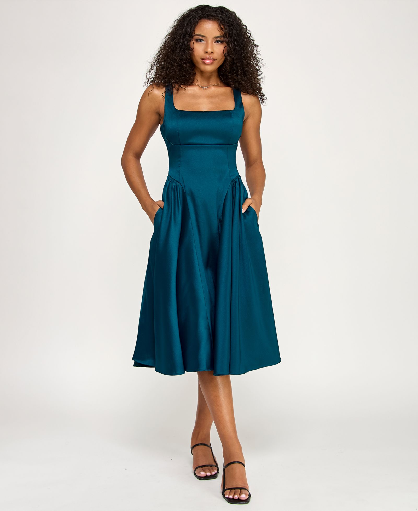 KATIA RAE платье миди Tank с пышной юбкой