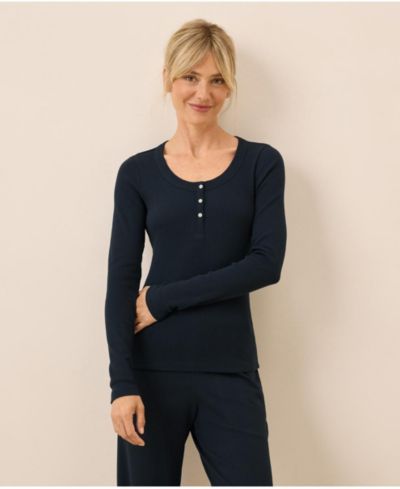 Pact Women's Dream Rib Slim Henley
