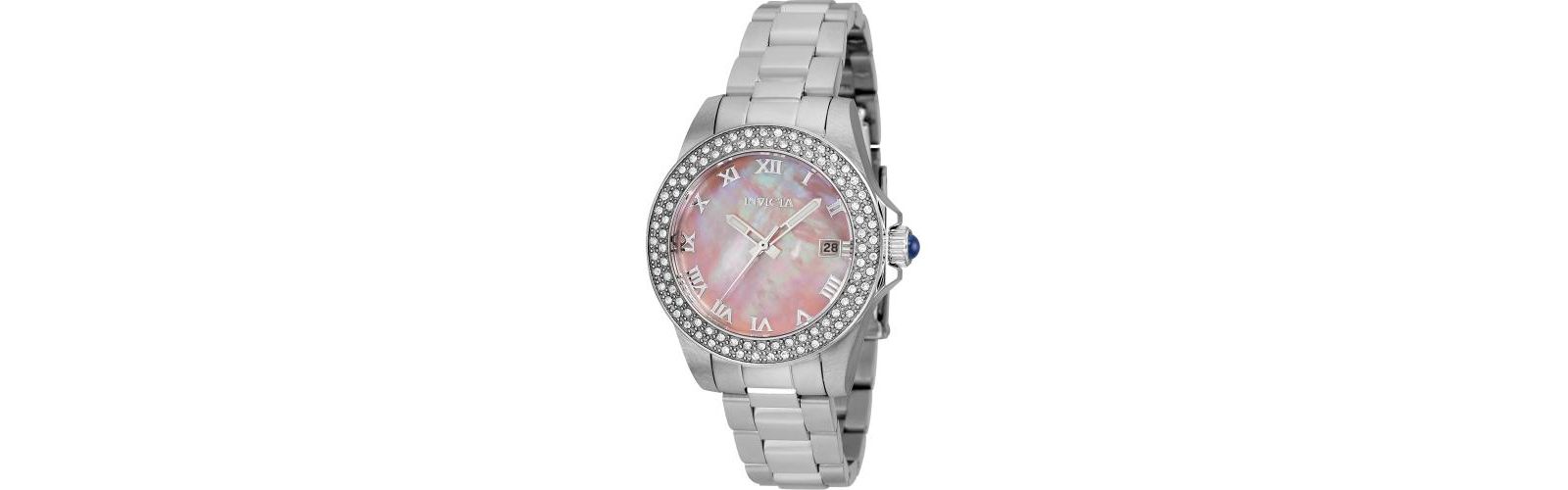 Женские часы Invicta 36070 Angel Quartz с розовым циферблатом