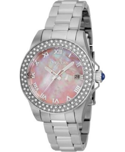 Invicta Women's 36070 Angel Quartz 3 Hand Pink Dial Watch