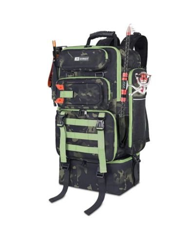 TackleChill Pro 2-in-1 Fishing Backpack with Cooler – 45L Tackle Storage, Built for Organized Outdoor Getaways