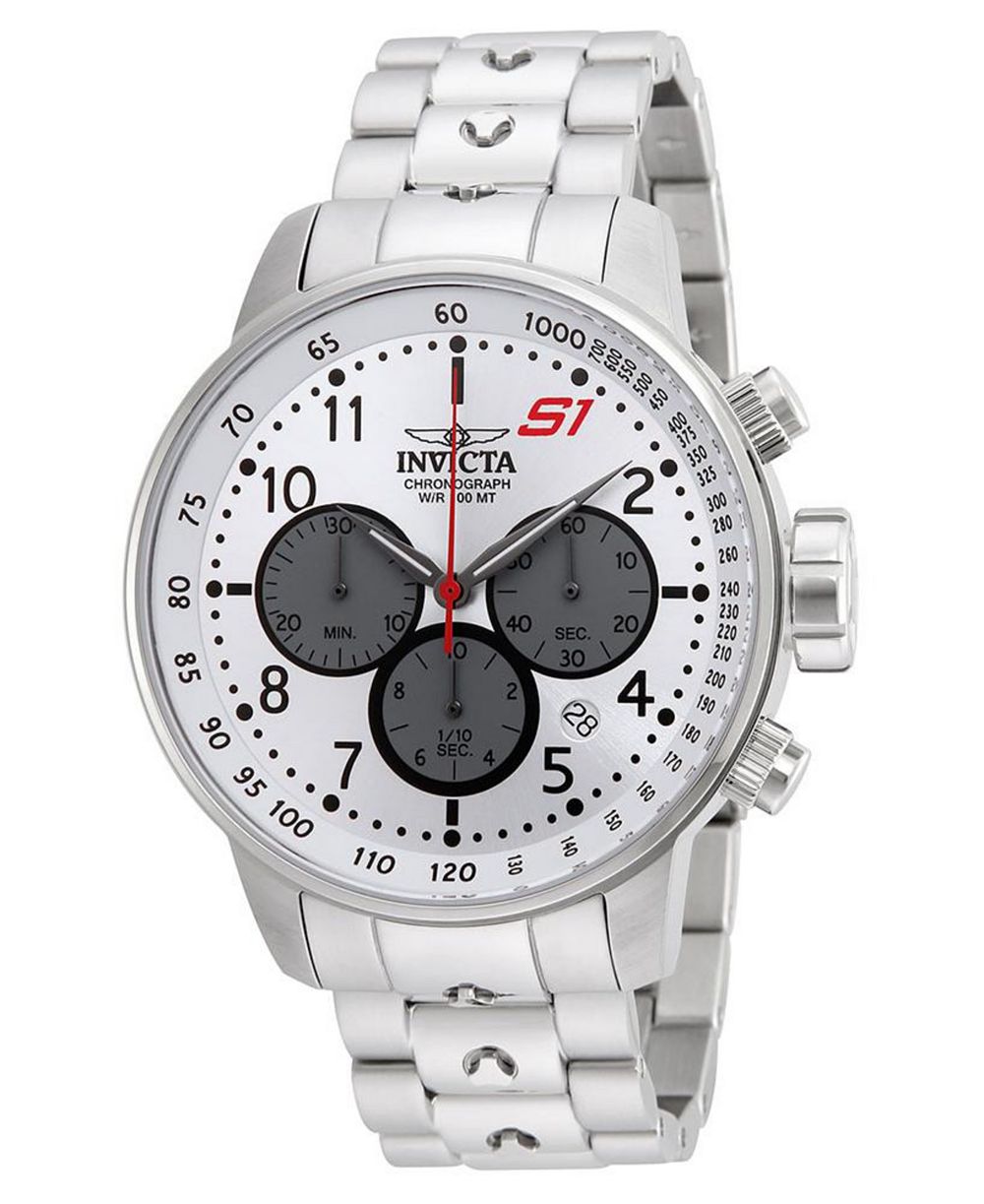 Invicta Men's 23083 S1 Rally  Quartz Chronograph Silver, Grey Dial Watch