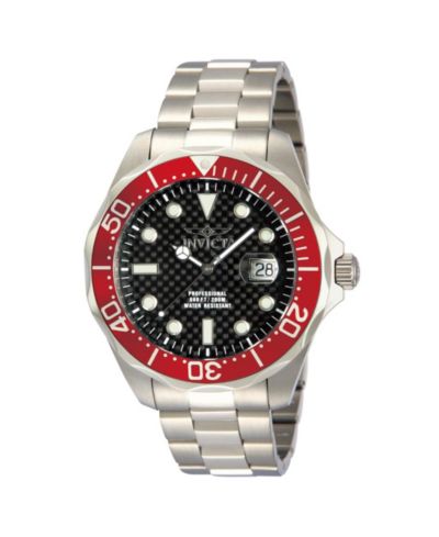 Invicta Men's 12565 Pro Diver Quartz 3 Hand Black Dial Watch