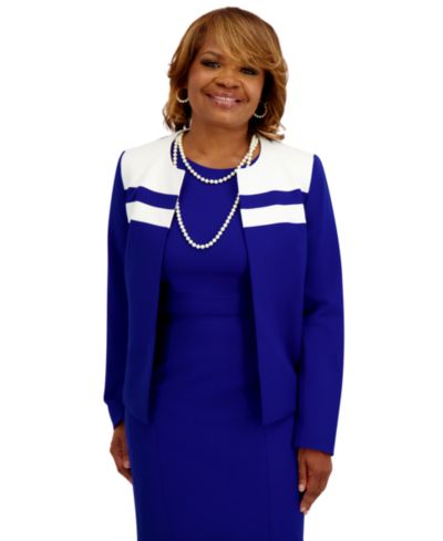 Kasper Women's Combo Yoke Long-Sleeve Jacket, Regular and Plus Size