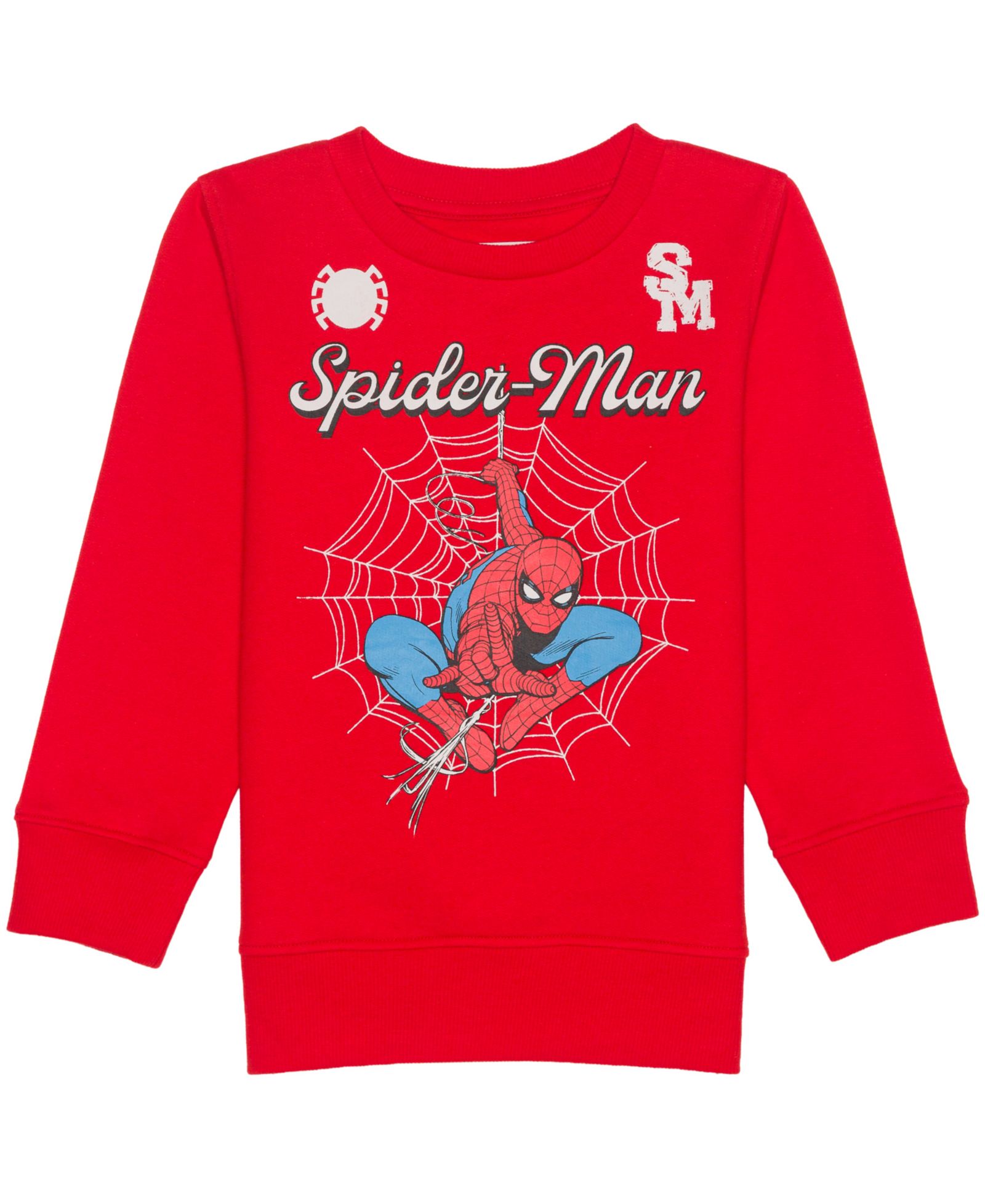 Детский свитшот Spider-Man Boys' Toddler 2T-5T Crewneck Long-Sleeve