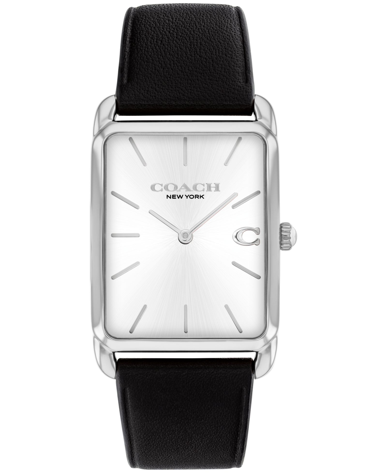 COACH Мужские часы Elliot Black Leather Strap 32 x 36mm