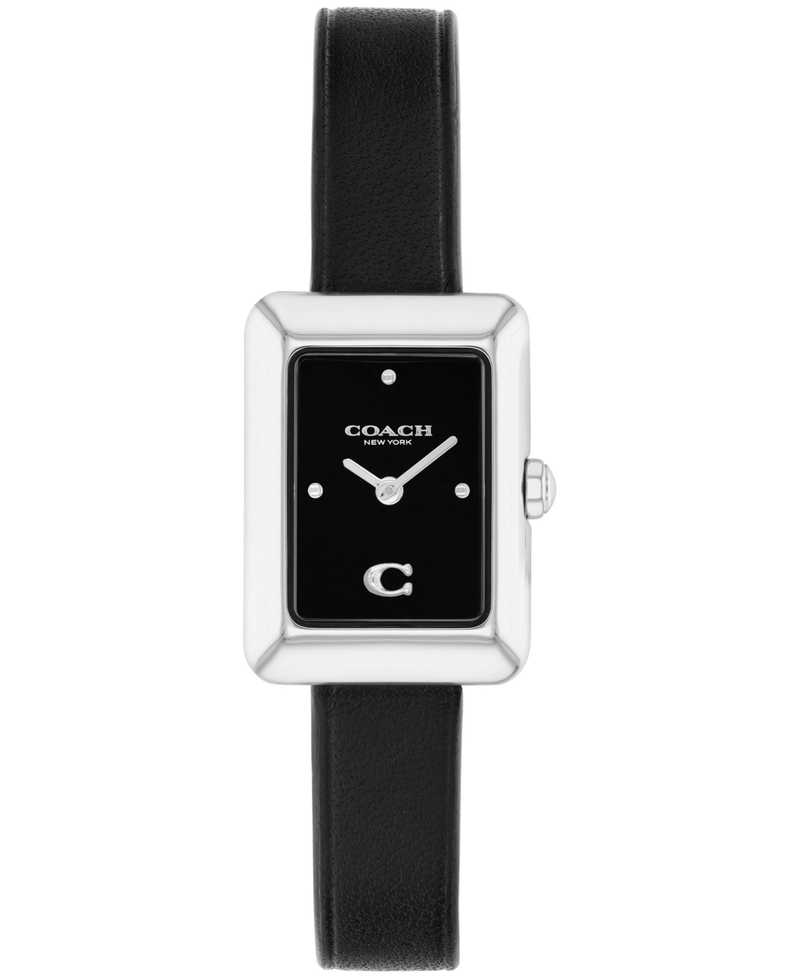 COACH Женские часы Mara Black Leather Strap 19 x 26mm