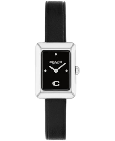 COACH Женские часы Mara Black Leather Strap 19 x 26mm